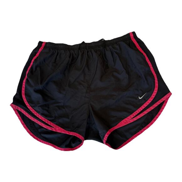 Nike Dri-FIT Running Shorts Women’s Size M Black Pink Trim Lightweight Athletic - Picture 2 of 5